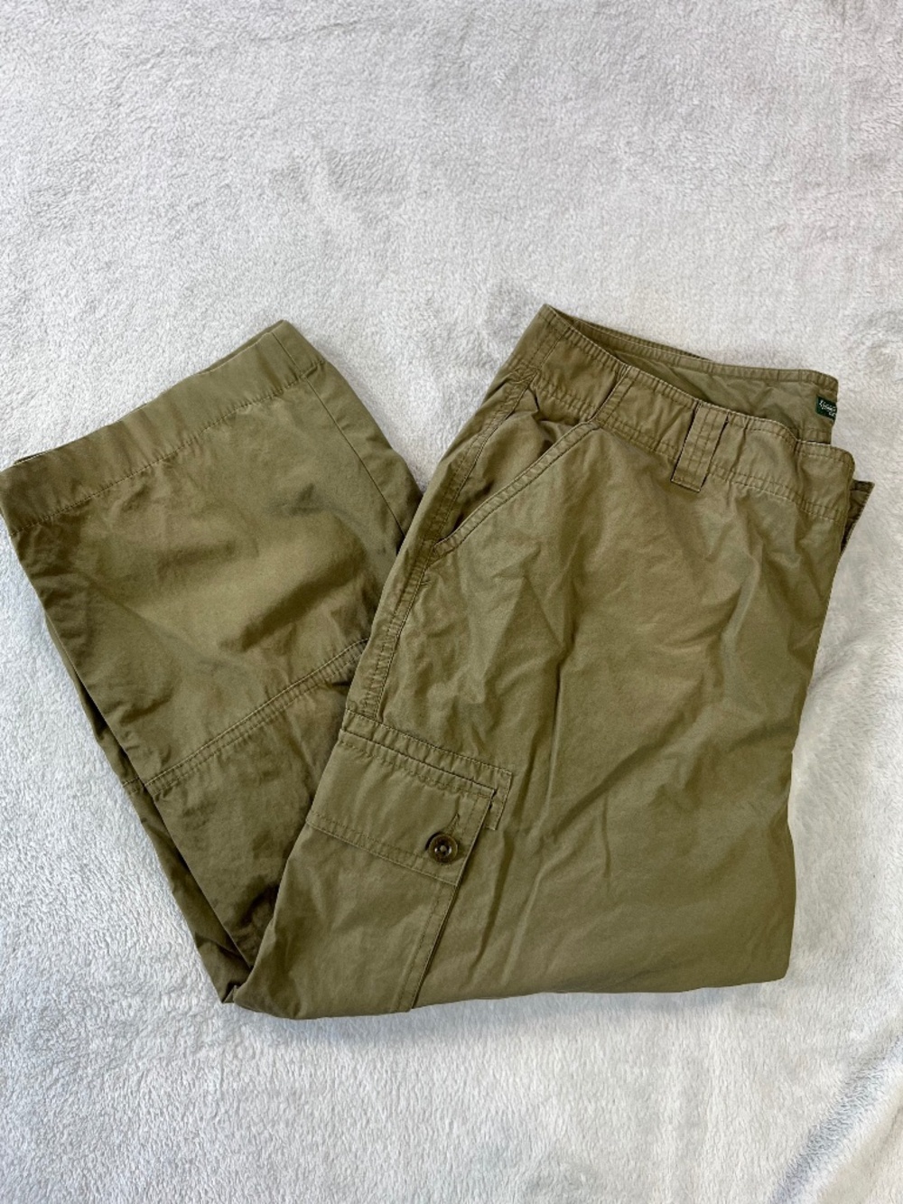 Olive Green Cargo Pants Lauren Jeans Company 100% Cotton sz 16 Utility Pockets